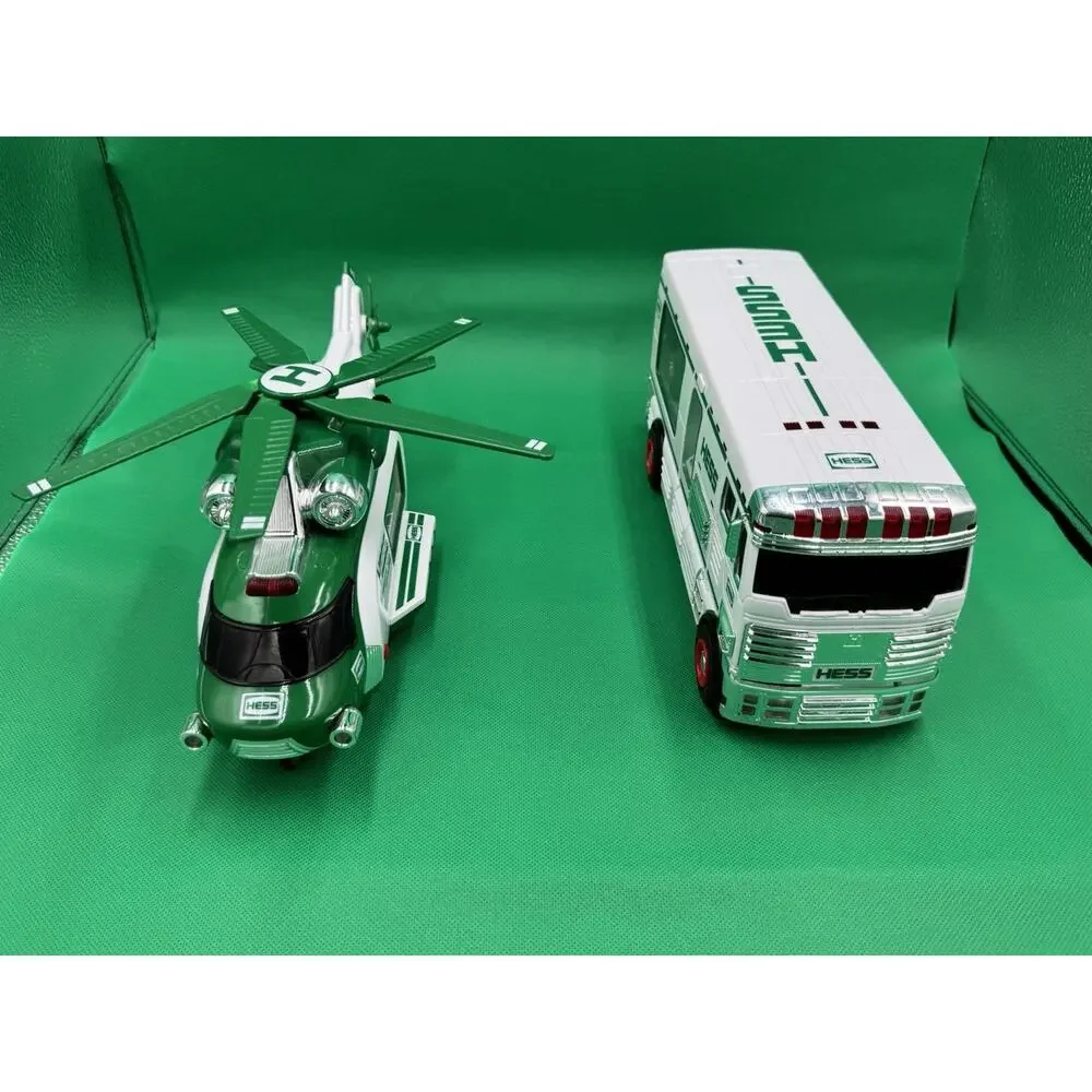 Vintage Hess Toy Lot 1998 Recreation Van RV Helicopter SUV Dune Buggy Motorcycle